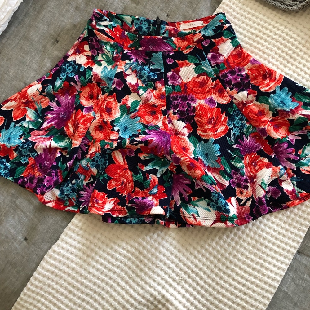 Floral Lush mini skirt.